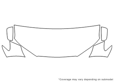 santa fe 3M Clear Bra Hood Precut PPF Diagram