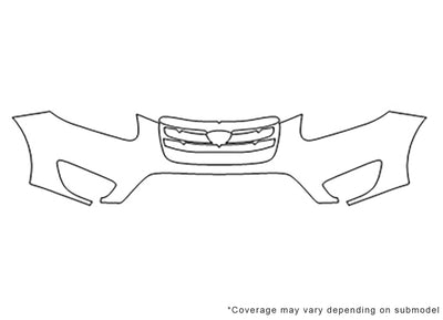 santa fe Avery Dennison Clear Bra Bumper Precut PPF Diagram