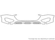 santa fe Avery Dennison Clear Bra Bumper Precut PPF Diagram
