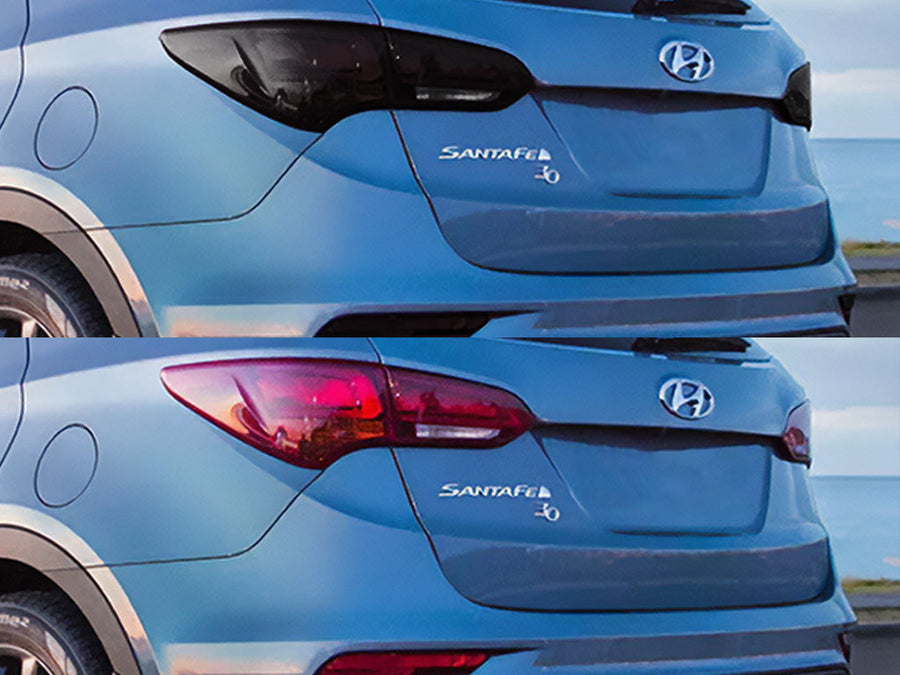 santa fe Before and After Smoked Taillights
