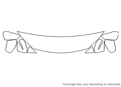 santa fe Avery Dennison Clear Bra Hood Precut PPF Diagram