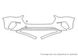 santa fe Avery Dennison Clear Bra Bumper Precut PPF Diagram
