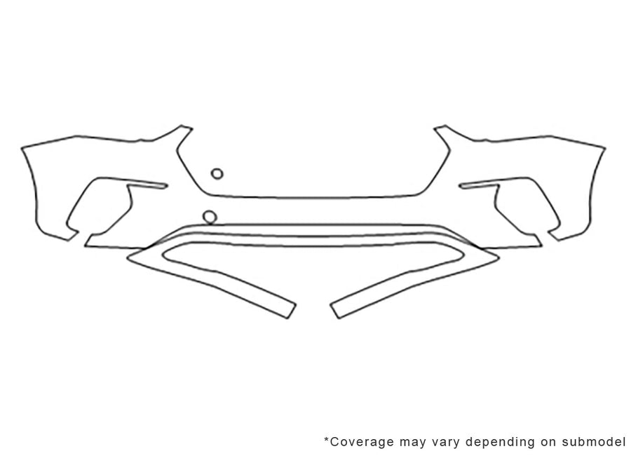 santa fe Avery Dennison Clear Bra Bumper Precut PPF Diagram