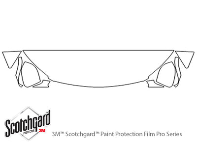 santa fe 3M Clear Bra Hood Precut PPF Diagram