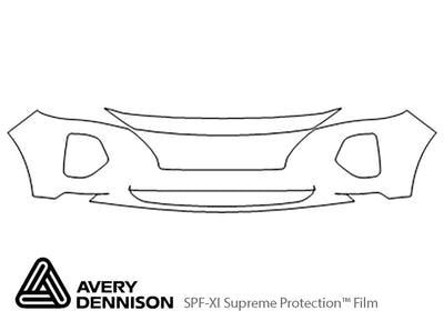 santa fe Avery Dennison Clear Bra Bumper Precut PPF Diagram
