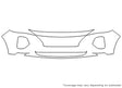 santa fe 3M Clear Bra Bumper Precut PPF Diagram