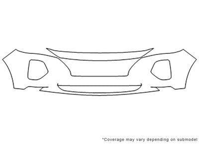santa fe 3M Clear Bra Bumper Precut PPF Diagram