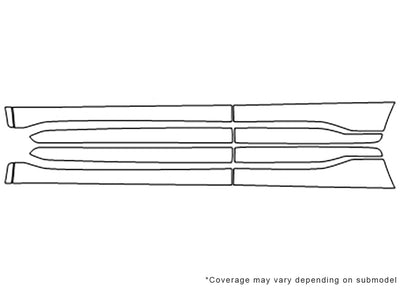 santa fe 3M Clear Bra Door Cup Precut PPF Diagram