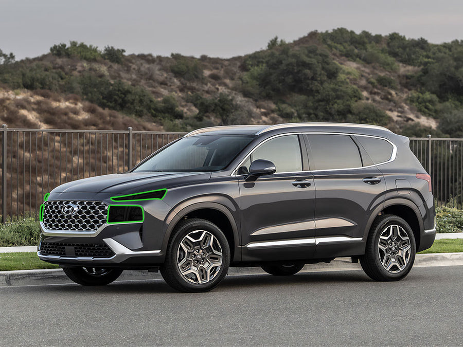 hyundai santa fe 2021-2023 Headlight Tint Location