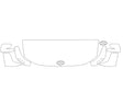 santa fe 3M Clear Bra Hood Precut PPF Diagram