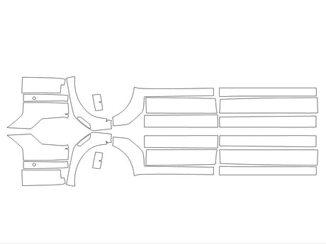 santa fe 3M Clear Bra Door Cup Precut PPF Diagram