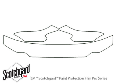 sonata 3M Clear Bra Hood Precut PPF Diagram