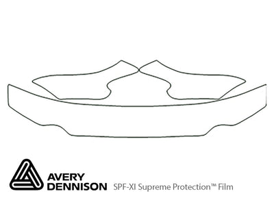 sonata Avery Dennison Clear Bra Hood Precut PPF Diagram