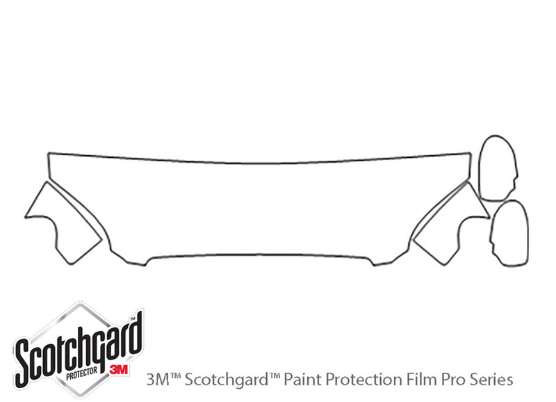 sonata 3M Clear Bra Hood Precut PPF Diagram