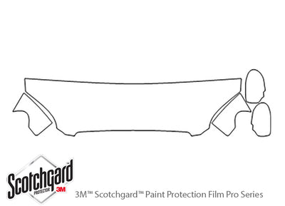 sonata 3M Clear Bra Hood Precut PPF Diagram