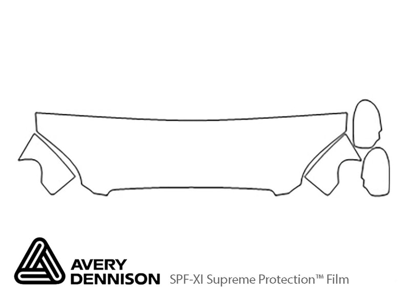 sonata Avery Dennison Clear Bra Hood Precut PPF Diagram