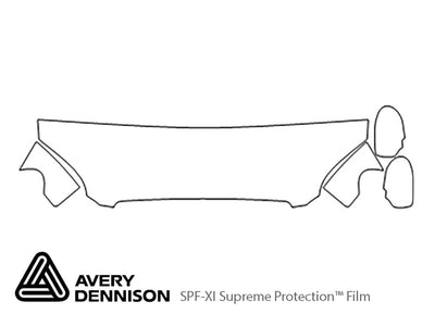 sonata Avery Dennison Clear Bra Hood Precut PPF Diagram