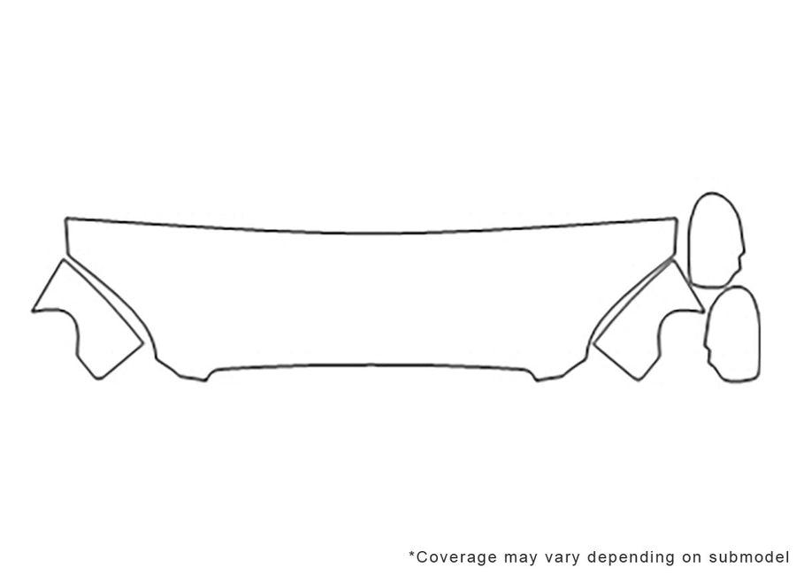 sonata Avery Dennison Clear Bra Hood Precut PPF Diagram