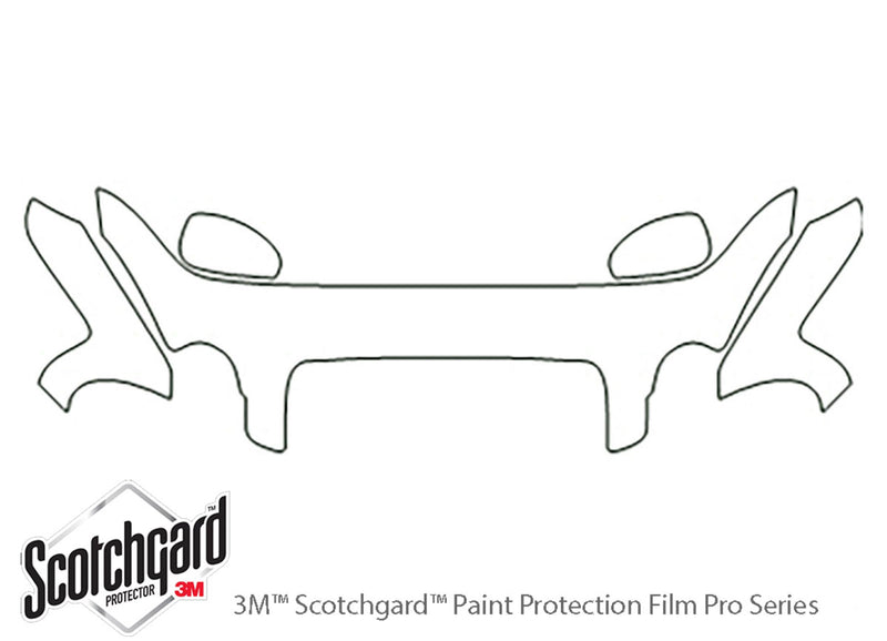 sonata 3M Clear Bra Hood Precut PPF Diagram