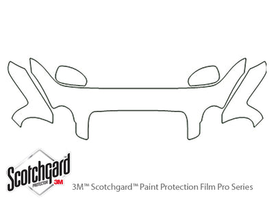 sonata 3M Clear Bra Hood Precut PPF Diagram