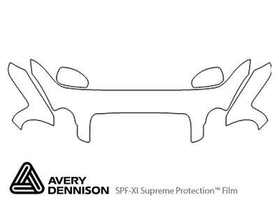 sonata Avery Dennison Clear Bra Hood Precut PPF Diagram