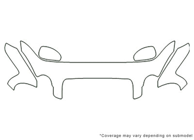 sonata 3M Clear Bra Hood Precut PPF Diagram