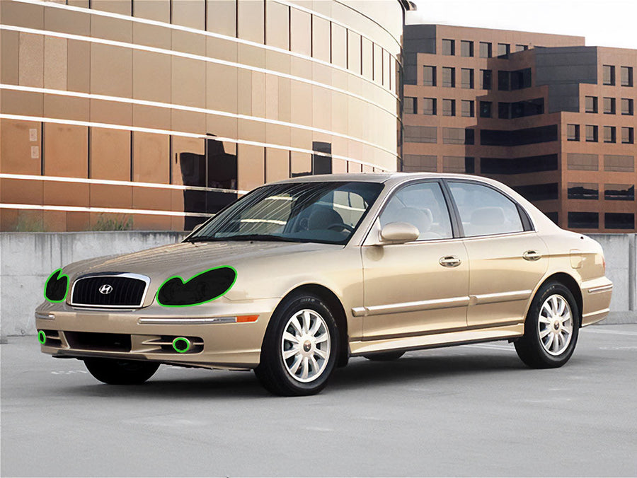 hyundai sonata 2002-2005 Headlight Tint Location