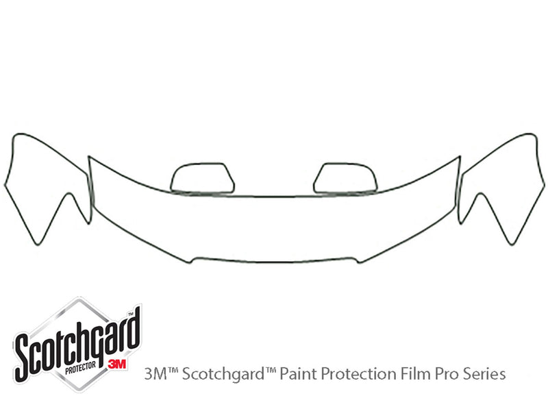 sonata 3M Clear Bra Hood Precut PPF Diagram