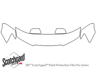 sonata 3M Clear Bra Hood Precut PPF Diagram