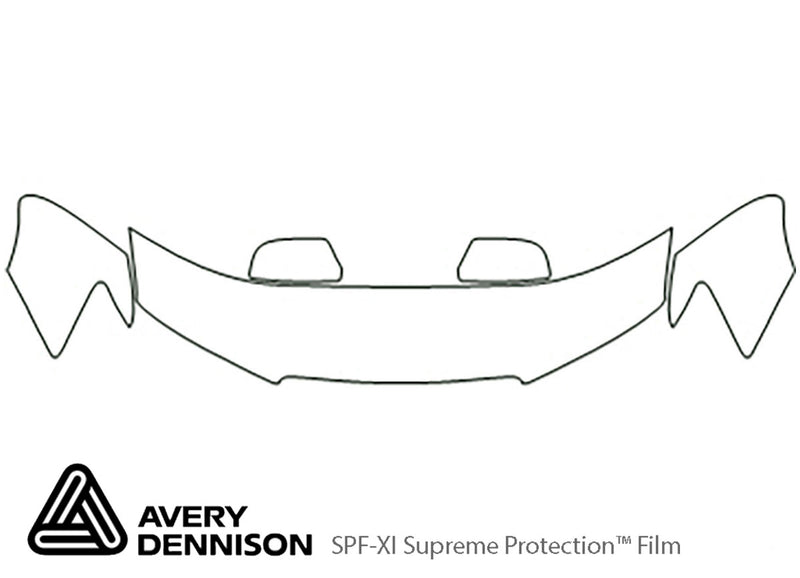 sonata Avery Dennison Clear Bra Hood Precut PPF Diagram