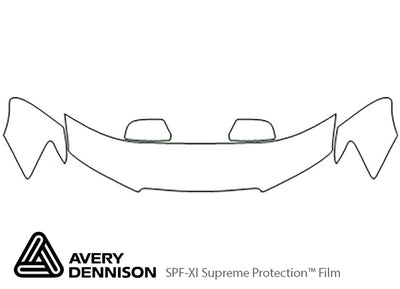 sonata Avery Dennison Clear Bra Hood Precut PPF Diagram