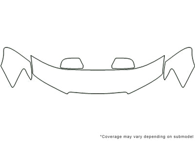 sonata Avery Dennison Clear Bra Hood Precut PPF Diagram