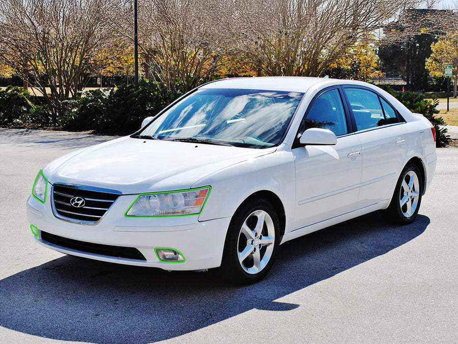 hyundai sonata 2006-2010 Headlight Protection Installation Location