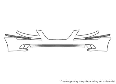 sonata Avery Dennison Clear Bra Bumper Precut PPF Diagram