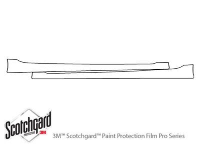 sonata 3M Clear Bra Door Cup Precut PPF Diagram
