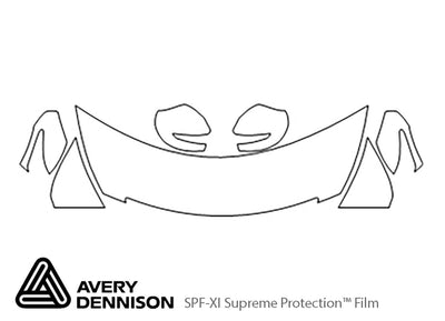 sonata Avery Dennison Clear Bra Hood Precut PPF Diagram