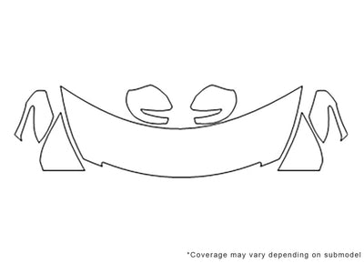 sonata 3M Clear Bra Hood Precut PPF Diagram