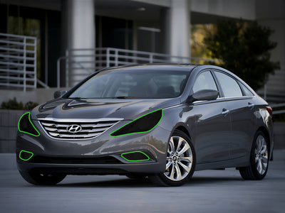 hyundai sonata 2011-2014 Headlight Tint Location