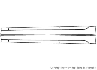 sonata Avery Dennison Clear Bra Door Splash Precut PPF Diagram