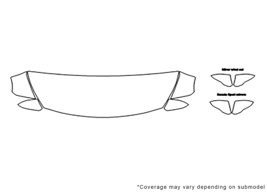 sonata 3M Clear Bra Hood Precut PPF Diagram