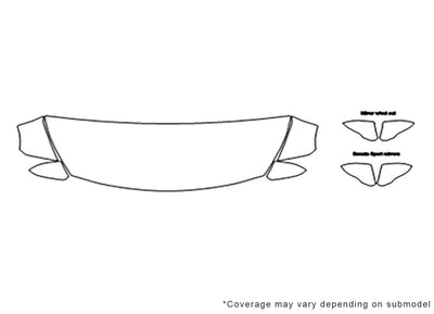 sonata Avery Dennison Clear Bra Hood Precut PPF Diagram