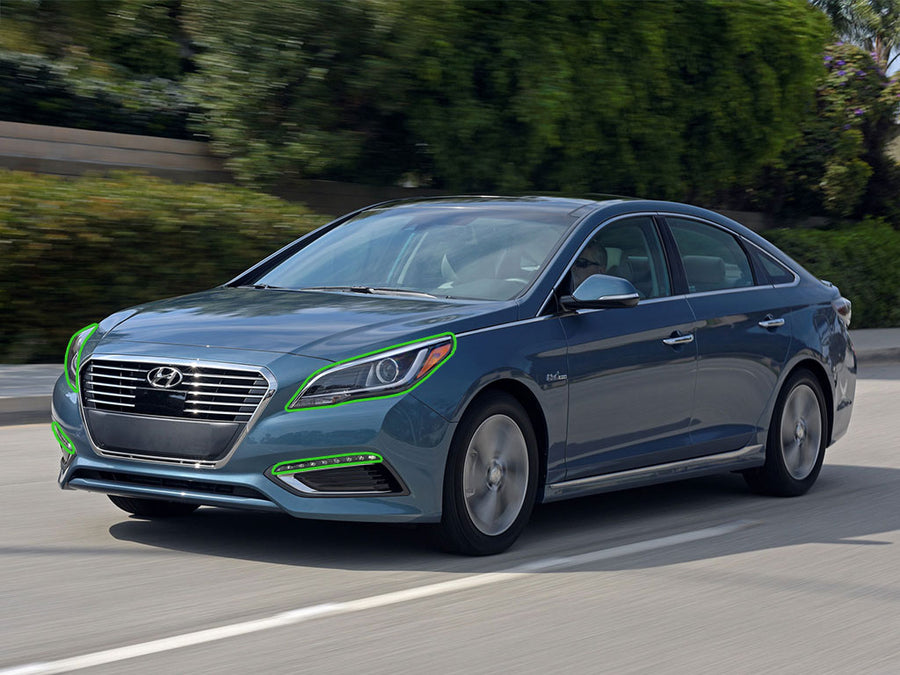 hyundai sonata 2015-2017 Headlight Protection Installation Location