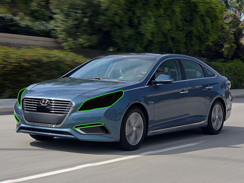 hyundai sonata 2015-2017 Headlight Tint Location