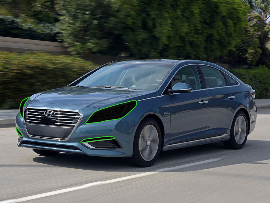 hyundai sonata 2015-2017 Headlight Tint Location