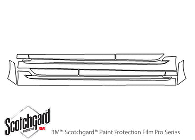 sonata 3M Clear Bra Door Splash Precut PPF Diagram