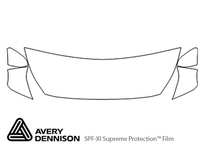 sonata Avery Dennison Clear Bra Hood Precut PPF Diagram