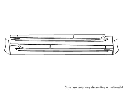 sonata Avery Dennison Clear Bra Door Splash Precut PPF Diagram