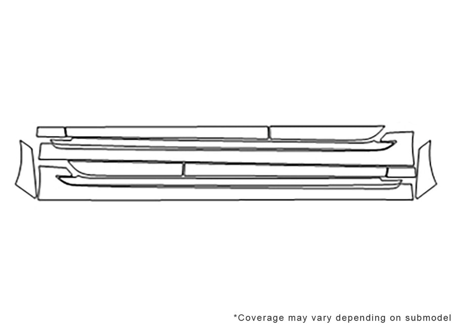 sonata Avery Dennison Clear Bra Door Splash Precut PPF Diagram
