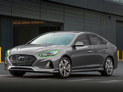 hyundai sonata 2018-2017 Headlight Protection Installation Location