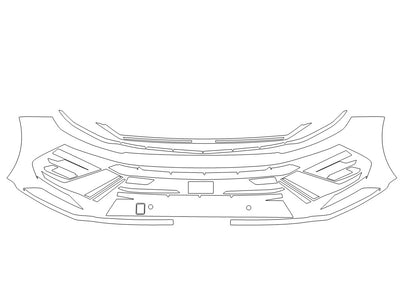 sonata Avery Dennison Clear Bra Bumper Precut PPF Diagram